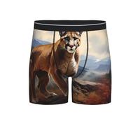WBQLSL Boxer respirant pour homme Brave Cougar Printed - Multiple, parfait pour montrer votre silhouette, noir, XX-Large