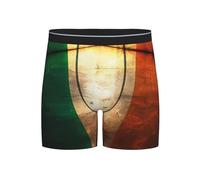 WBQLSL Boxer rétro drapeau irlandais pour homme, tissu hautement élastique, respirant, plusieurs tailles (S-2XL), Noir/blanc, S
