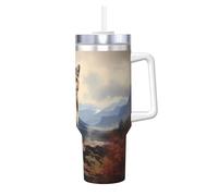 WBQLSL Brave Cougar Gobelet à glace tendance (1,2 l) - Tasse super isolante avec effet d'isolation thermique et froid supérieur,