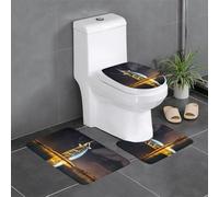 WBQLSL Burj Al Arab Lot de 3 tapis de sol antidérapants pour salle de bain, chambre à coucher, cuisine