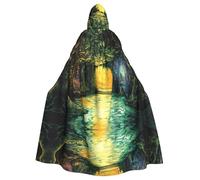 WBQLSL Cape à capuche avec imprimé de grotte magique - Costume de fête de vacances/carnaval pour adultes et enfants