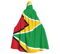 WBQLSL Cape à capuche imprimée avec drapeau de la Guyane pour bal masqué, carnaval ou cosplay