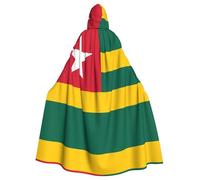 WBQLSL Cape à capuche imprimée avec drapeau du Togo pour bal masqué, carnaval ou cosplay