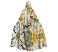 WBQLSL Cape à capuche imprimée chardonneret adaptée pour Halloween, Noël, carnaval, jeu de rôle