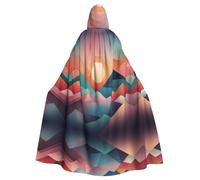 WBQLSL Cape à capuche imprimée dégradé de rêve adaptée pour Halloween, Noël, carnaval, jeu de rôle