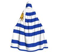 WBQLSL Cape à capuche imprimée drapeau de l'Uruguay - Costume de fête de vacances/carnaval pour adultes et enfants