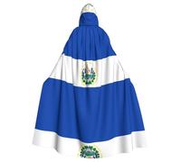 WBQLSL Cape à capuche imprimée El Salvador - Costume de fête de vacances/carnaval pour adultes et enfants