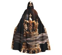 WBQLSL Cape à capuche imprimée pour Halloween, bal masqué, carnaval ou cosplay