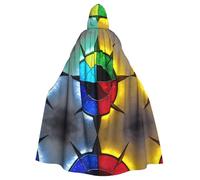 WBQLSL Cape à capuche imprimée Shine in all directions - Costume de fête de vacances/carnaval pour adultes et enfants