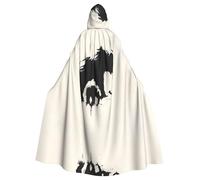 WBQLSL Cape à capuche motif éléphant de l'espace négatif pour Halloween, convient pour les fêtes costumées et les fêtes de vacances