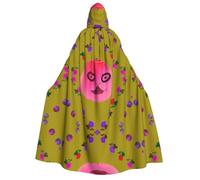 WBQLSL Cape à capuche pour adulte Funny Face Peach adaptée pour les jeux de rôle et les fêtes à thème