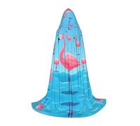 WBQLSL Cape à capuche pour cosplay avec manches longues et imprimé flamant rose Taille S/M/L (unisexe)