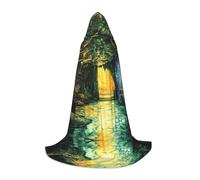 WBQLSL Cape de cosplay à capuche | Grotte magique imprimée petite - Accessoire de costume de scène de jeu de rôle