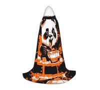 WBQLSL Cape de cosplay à capuche | Happy Panda M impression - Accessoire de costume de scène de jeu de rôle