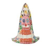 WBQLSL Cape de cosplay à capuche | Image imprimée à la main - Grand format - Accessoire de costume de scène de jeu de rôle