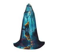 WBQLSL Cape de cosplay à capuche | Impression lion L - Accessoire de costume de scène de jeu de rôle