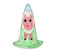 WBQLSL Cape de cosplay à capuche | Imprimé agneau S mignon - Accessoire de costume de scène de jeu de rôle
