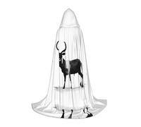 WBQLSL Cape de cosplay à capuche | Ink Antelope L impression - Accessoire de costume de scène de jeu de rôle