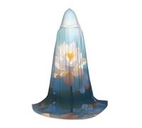 WBQLSL Cape de cosplay à capuche | Lotus sacré imprimé grande taille - Accessoire de costume de scène de jeu de rôle