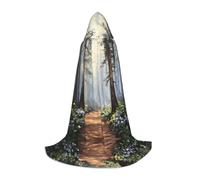 WBQLSL Cape de cosplay à capuche | Mangroves dans la brume imprimée Taille M - Accessoire de costume de scène de jeu de rôle