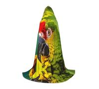 WBQLSL Cape de cosplay à capuche | Perroquet oiseau gros plan M impression - Accessoire de costume de scène de jeu de rôle