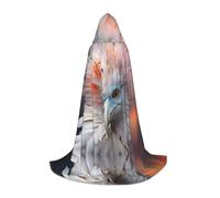 WBQLSL Cape de cosplay à capuche | Têtes d'oiseaux drôles impression M - Accessoire de costume de scène de jeu de rôle