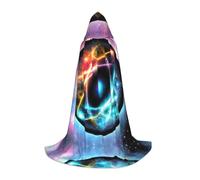 WBQLSL Cape de cosplay à capuche | Univers merveilleux imprimé Taille M - Accessoire de costume de scène de jeu de rôle