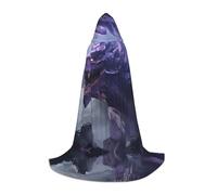 WBQLSL Cape de magicien à motif dragon violet, convient pour adultes et adolescents, cosplay, gamme complète de tailles S, M, L