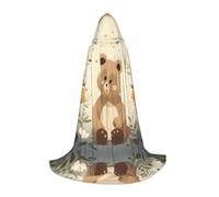 WBQLSL Cape de magicien à motif ours perdu L, convient pour adultes et adolescents, cosplay, gamme complète de tailles S, M, L