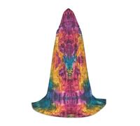 WBQLSL Cape de magicien à motif totem mystérieux tie-dye, convient pour adultes et adolescents, cosplay, gamme complète de tailles S, M, L