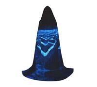 WBQLSL Cape de magicien en ligne droite à motif labyrinthe S, convient pour adultes et adolescents, cosplay, gamme complète de tailles S, M, L