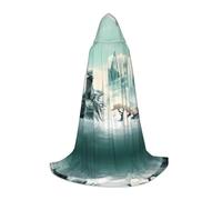 WBQLSL Cape de magicien L à motif paysage tranquille, convient pour adultes et adolescents, cosplay, gamme complète de tailles S, M, L