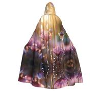 WBQLSL Cape d'Halloween imprimée après la pluie, cape à capuche pour bal masqué, fête de carnaval ou costume de cosplay