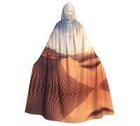 WBQLSL cape d'Halloween imprimée déserts, cape à capuche, adaptée pour les fêtes à thème