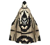 WBQLSL Cape d'Halloween imprimée diable Satan, cape à capuche pour bal masqué, carnaval ou costume de cosplay