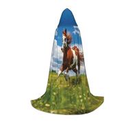 WBQLSL Cape imprimée Horses of the Prairie L | À capuche | Costume de cosplay | Accessoire de fête d'Halloween | S/M/L