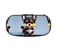 WBQLSL Card Love Fancy Puppy Trousse à crayons de grande capacité avec compartiments multicouches pour fournitures de bureau d'apprentissage Unisexe