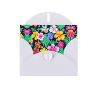WBQLSL Cartes de vacances blanches à fleurs colorées - Parfaites pour les anniversaires, les mariages et les cartes de Noël