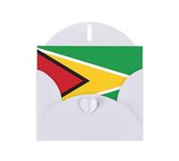 WBQLSL Cartes de vacances blanches avec drapeau de la Guyane - Parfaites pour les anniversaires, les mariages et les cartes de Noël