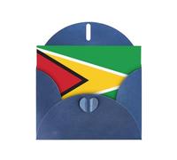 WBQLSL Cartes de vacances bleues avec drapeau de la Guyane - Parfaites pour les anniversaires, les mariages et les cartes de Noël