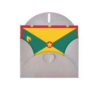 WBQLSL Cartes de vacances gris drapeau de la Grenade - Parfaites pour les anniversaires, les mariages et les cartes de Noël