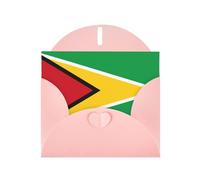 WBQLSL Cartes de vacances roses avec drapeau de la Guyane - Parfaites pour les anniversaires, les mariages et les cartes de Noël