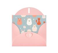 WBQLSL Cartes exquises imprimées avec des chats de toutes sortes, adaptées pour les anniversaires/fêtes/bénédictions de remerciement