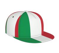 WBQLSL Casquette de baseball élégante imprimée drapeau de l'Italie, chapeau de soleil, adapté pour le cyclisme et les activités de plein air, noir