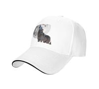 WBQLSL Casquette de baseball Wolf Under The Moon imprimée à bord incurvé - Unisexe - Pour la randonnée et le sport, blanc, L