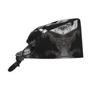 WBQLSL Casquette de travail à motif tête de mort - Basculez facilement entre la cuisine, la salle de sport et la natation. Noir