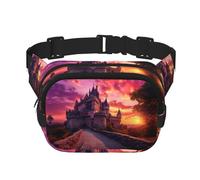 WBQLSL Castle at Sunset Sac banane élégant à motifs Sac banane léger Sac de sport de voyage imperméable et résistant à l'usure