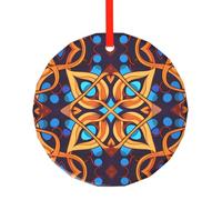 WBQLSL Ce pendentif rond en verre avec motif de croix en diamant est parfait pour Noël, Halloween et d'autres décorations de vacances.