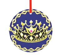 WBQLSL Ce pendentif rond en verre imprimé diadème fantaisie est parfait pour Noël, Halloween et autres décorations de vacances.