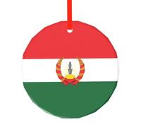 WBQLSL Ce pendentif rond en verre imprimé drapeau de Mahabad est parfait pour Noël, Halloween et autres décorations de vacances.